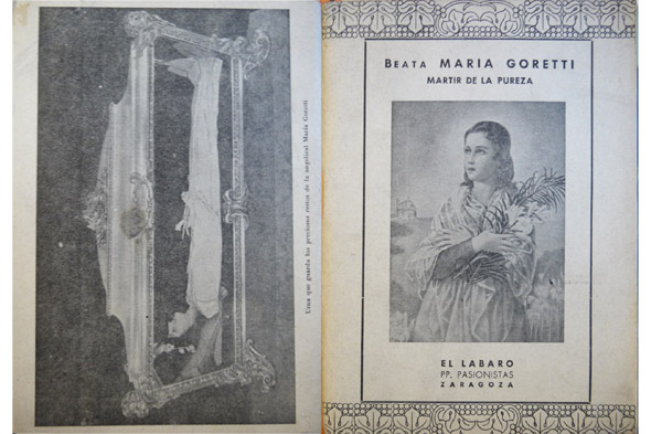 Biografía de la Beata María Goretti, mártir de la pureza. …