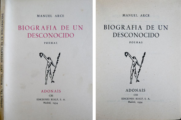 Biografía de un desconocido. Poemas.