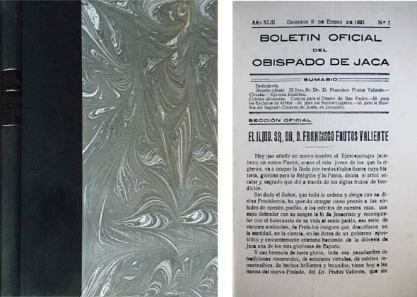 Boletín Oficial del Obispado de Jaca. Enero-Diciembre de 1921.
