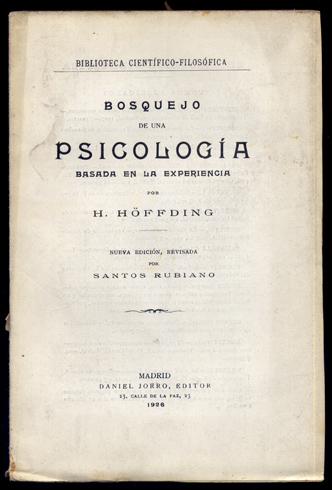 Bosquejo de una Psicología basada en la Experiencia. Nueva edición, …