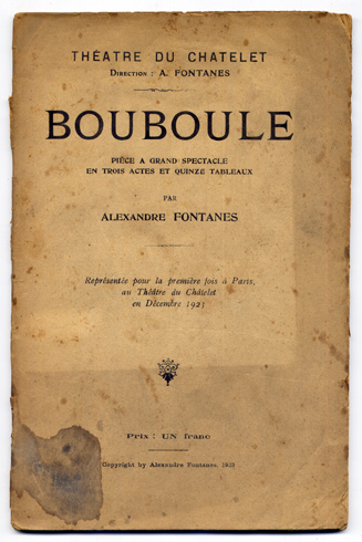 Bouboule. Pièce a grand spectacle en trois actes et quinze …
