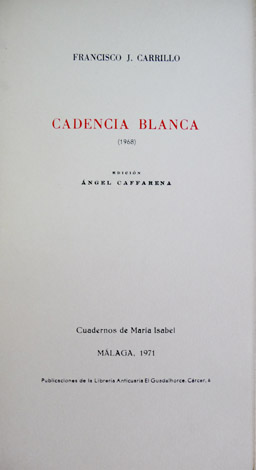 Cadencia blanca (1968).