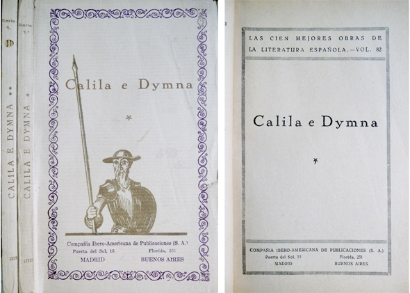 Calila e Dymna. Tomo Segundo (de dos).