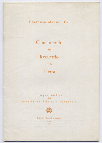 Cancionerillo del Recuerdo y la Tierra.