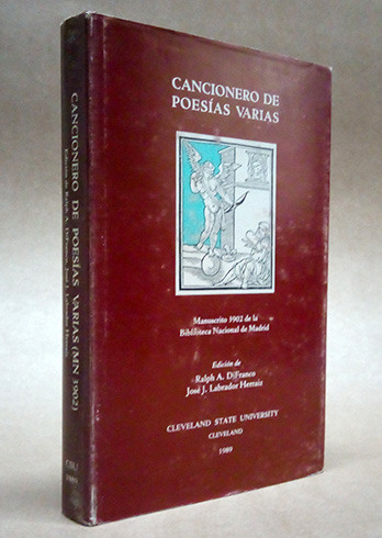 Cancionero de Poesías Varias. Manuscrito 3902 de la Biblioteca Nacional …