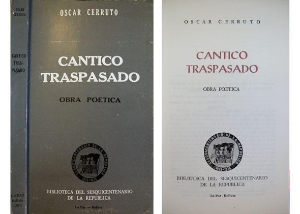 Cantico Traspasado. Obra Poética. Introducción por Oscar Rivera-Rodas.