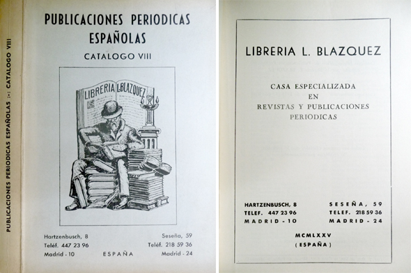 Casa especializada en revistas y publicaciones periódicas. Catálogo VIII.