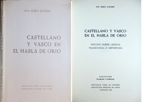 Castellano y vasco en el habla de Orio. Estudio sobre …