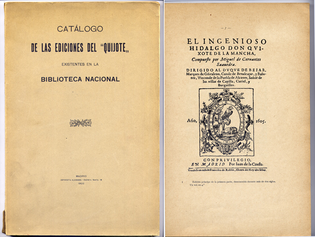 Catálogo de las Ediciones del Quijote existentes en la Biblioteca …