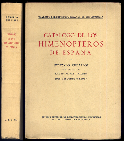 Catálogo de los Himenópteros de España. Con la colaboración de …