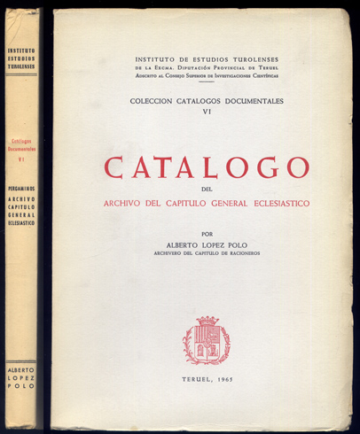 Catálogo del Archivo del Capítulo General Eclesiástico.