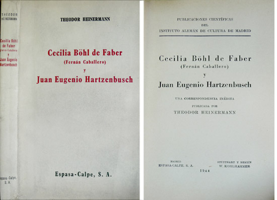 Cecilia Böhl de Faber y Juan Eugenio Hartzenbusch. Una correspondencia …