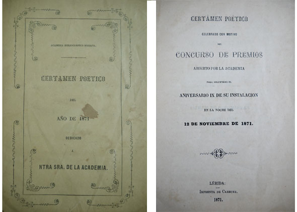 Certamen Poético [dedicado a Nuestra Señora de la Academia de …
