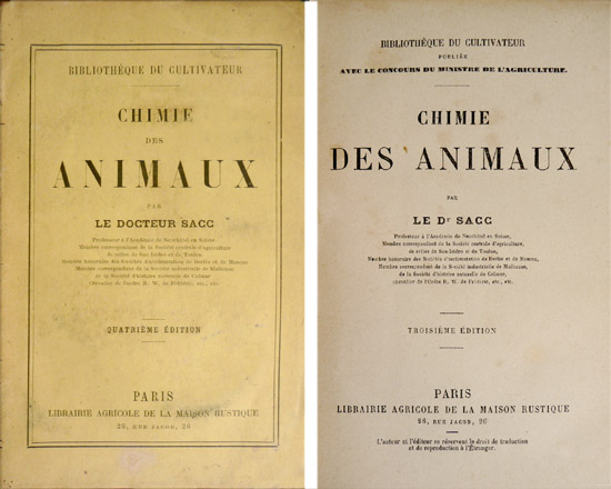 Chimie des Animaux.