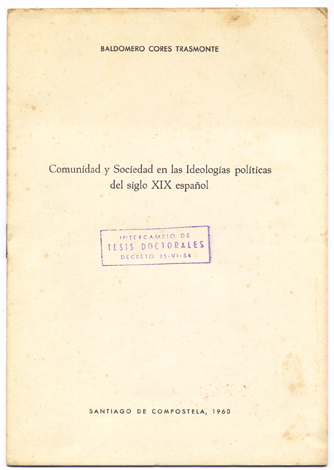 Comunidad y Sociedad en las Ideologías políticas del siglo XIX …