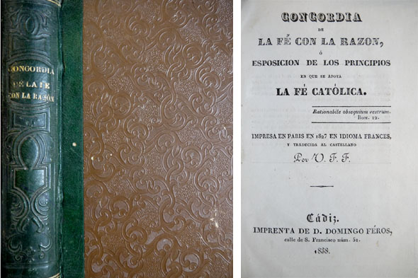 Concordia de la Fé con la Razón ó Esposición de …