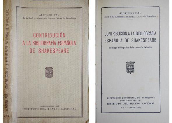 Contribución a la bibliografía española de Shakespeare.