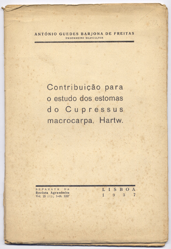Contribuição para o estudo dos Estomas do Cupressus Macrocarpa, Hartw.