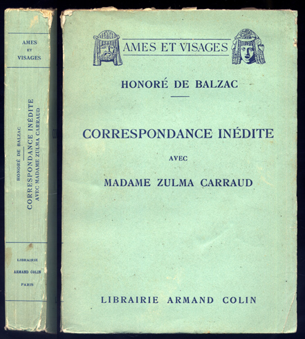 Correspondance inédite avec Madame Zulma Carraud (1829-1850) [Saint-Cyr l'Ecole (1829-1831). …