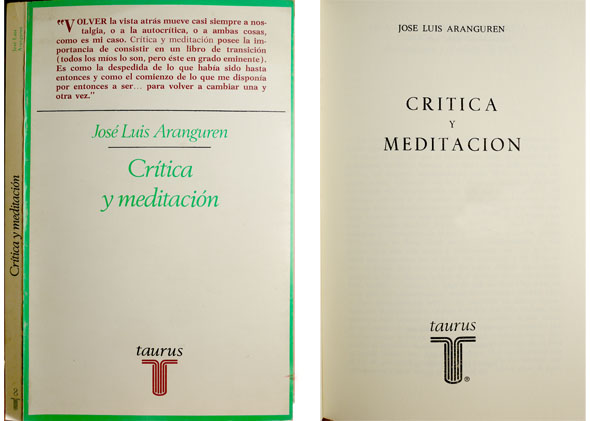 Crítica y meditación.