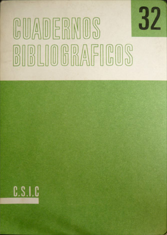 Cuadernos Bibliográficos, XXXII. [Mercedes Agulló Cobo: Libros Españoles de los …