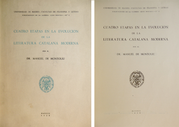 Cuatro etapas en la evolución de la Literatura Catalana Moderna.