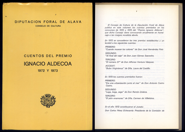 Cuentos del Premio Ignacio Aldecoa 1972 y 1973: José Hernández …