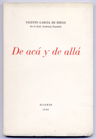 De acá y de allá. Poemas.