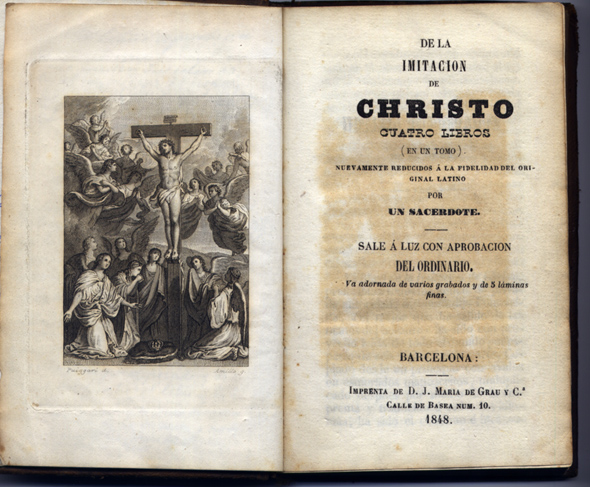 De la Imitación de Christo. Cuatro libros reducidos a la …