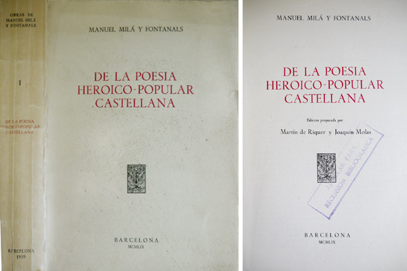 De la Poesía Heróico-Popular Castellana. Estudio precedido de una Oración …