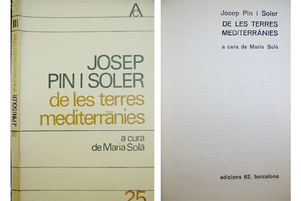De les terres mediterrànies. A cura de Maria Solà.