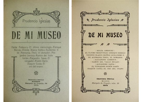 De mi Museo. [Helda Amboury; El último merovingio; Enrique Borrás; …