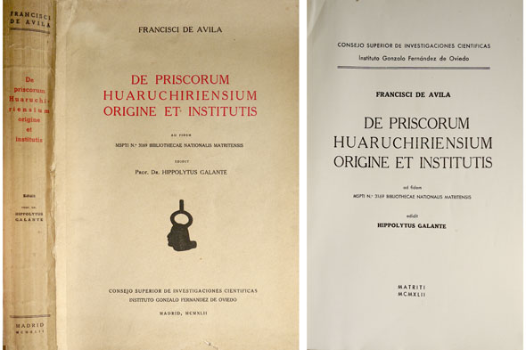 De Priscorum Huaruchiriensum Origine et Institutis. Ad fidem Manuscripti 3169 …