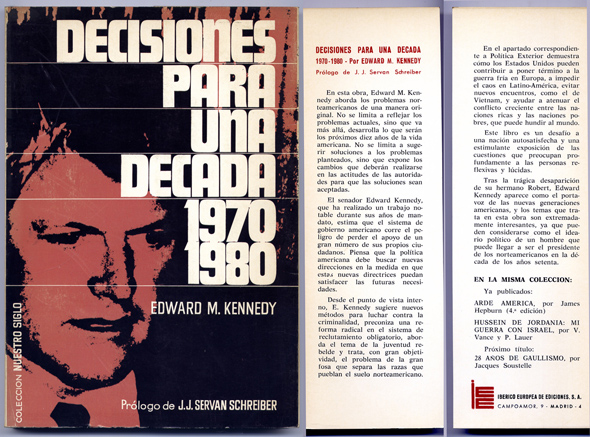 Decisiones para una Década, 1970-1980. Prólogo de Jean Jacques Servan …