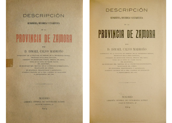 Descripción Geográfica, Histórica y Estadística de la Provincia de Zamora. …