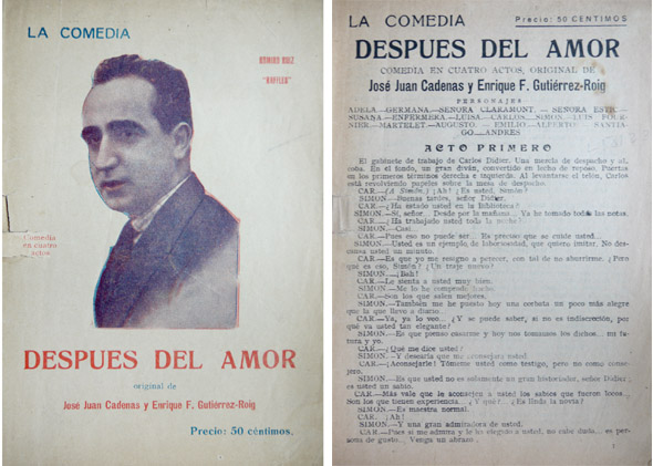Despues del amor. Comedia en cuatro actos.