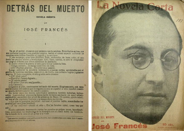 Detrás del muerto. Novela.