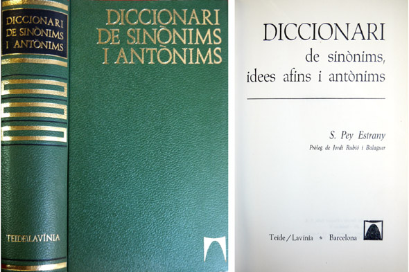 Diccionari de sinonims, idees afins i antonims. Proleg de Jordi …