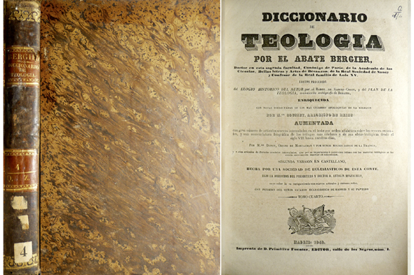 Diccionario de Teología. Segunda versión en castellano, hecha por "Una …