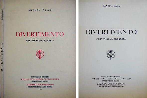 Divertimento. Partitura de Orquesta.
