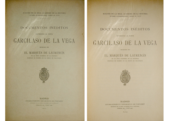 Documentos inéditos referentes al poeta Garcilaso de la Vega.