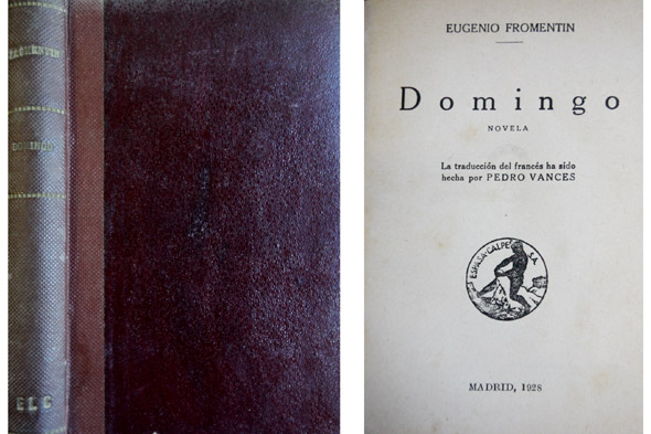 Domingo. Novela. Traducción de Pedro Vances.