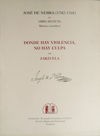 Donde hay violencia, no hay culpa. Zarzuela. [Música escénica]. Estudio …