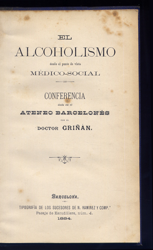El Alcoholismo desde el punto de vista médico - social. …
