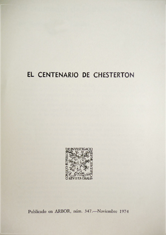El centenario de Chesterton.