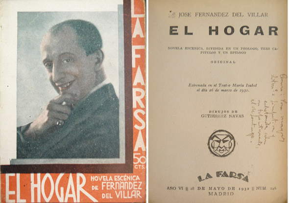 El Hogar. Novela escénica, dividida en un prólogo, tres capítulos …