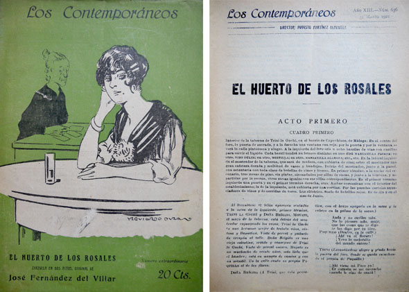 El huerto de los rosales. Zarzuela en dos actos.