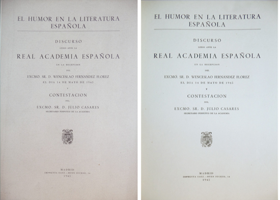 El humor en la literatura española. Discurso de recepción en …
