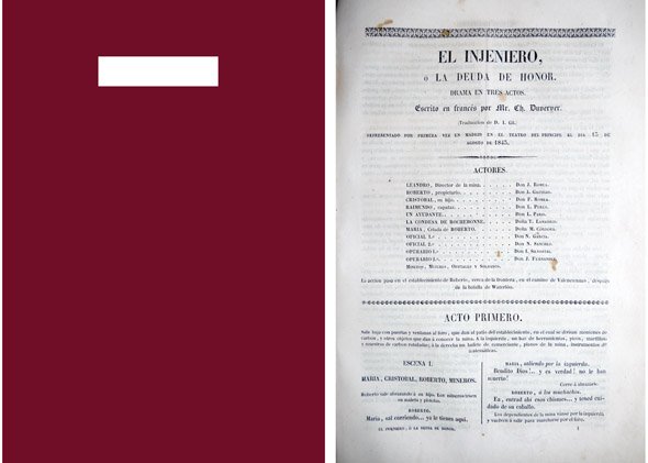 El Injeniero (sic) ó La deuda de honor. Drama en …