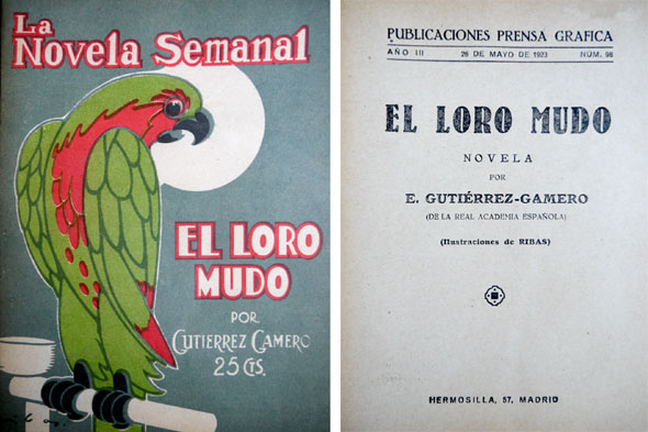 El loro mudo. Novela.
